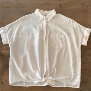 Madewell White Tie Top XS